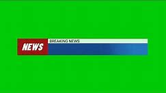 Top 5 News Banner Green Screen | Breaking News Background Icon