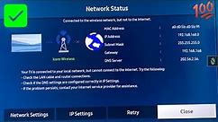 Fix SAMSUNG TV connected to the wireless network but not to the internet