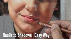 How To Draw / Paint Shadows On a Face | Easy Way ~ Pastel Portrait Tutorial using Pastel Pencils