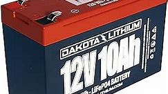 Dakota Lithium – 12V 10Ah LiFePO4 Deep Cycle Battery – 11 Year USA Warranty 2000+ Cycles – Built in BMS – for Ice Fishing, Kayaks, Fish Finders, and More