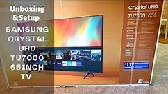 Unboxing & Setup SAMSUNG Crystal UHD|Samsung TU7000 65” 4K Smart TV|LED TV