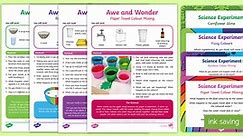 Science Experiments Resource Pack for World Science Day (KS1 and KS2)