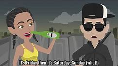 Dubskie - It's Friday Then Saturday Sunday (What!) [Lyrics] Animated Video