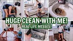HUGE CLEAN WITH ME! | EXTREMELY SATISFYING CLEANING MOTIVATION | Amy Darley
