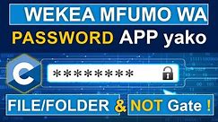 Jinsi ya kuwekea Password App yako na code ya FILE katika Lugha C |#ccoding