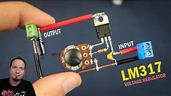 Adjustable Voltage regulator LM317 how to make!