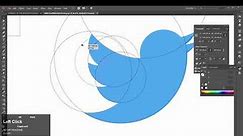 Twitter Logo using Golden Ratio on adobe illustrator | Golden ratio logo