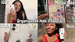 ORGANIZANDO MEU IPHONE 12 128gb | Branco, Tuor, Unboxing📱💖✨ Miriã Santos