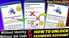 How To Unlock Facebook Without Confirm Your Identity 2024 | Facebook Account Locked How To Unlock