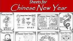 Printable Coloring Sheets for Chinese New Year