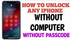 2024 Unlock iPhone Without Passcode ( How to Unlock iPhone Without Computer ) Bypass iPhone Passcode