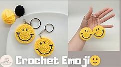 Crochet Emoji Keychain Video Tutorial | Easy for Beginners | JQ Handmade