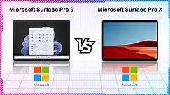 Microsoft Surface Pro 9 vs Microsoft Surface Pro X