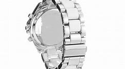 Geneva Women's GV/1000WTWT Multi-Function Dial Silver-Tone and White Bracelet Watch