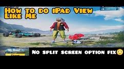 how to do ipad view no split screen option fix