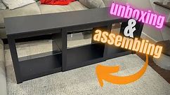 Unboxing & Assembling the WLIVE TV Stand with LED Lights