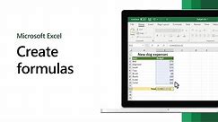 How to create formulas in Microsoft Excel