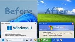 How to transform Windows 11 into Windows XP