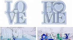 3 Pcs Love Family Home Resin Molds, Word Sign Epoxy Casting Silicone Mold