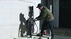 Loop EV Flex Charger with Double Pedestal Installation