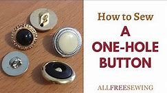 How to Sew a One-Hole Button