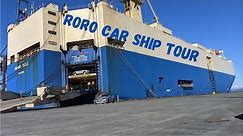 Roro Ship car vessel tour and walk around inside a Glovis roro ship car supply chain Felicity Ace