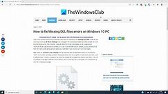 How to fix Missing DLL files errors on Windows 11 PC