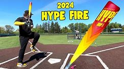 Hitting with the 2024 EASTON HYPE FIRE | USSSA Baseball Bat Review (new exit velo record)
