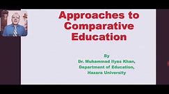 Approaches to comparative education