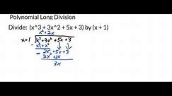 Polynomial Long Division: (x^3 + 3x^2 + 5x + 3) / (x + 1)