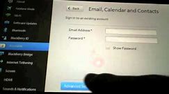 BlackBerry PlayBook Email Setup and Walk Through