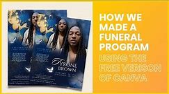 Watch Me Create A Funeral Program Template | Design A Memorial Booklet