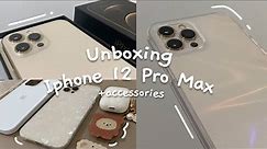 Unboxing iphone 12 pro max (gold) + accessories ♡