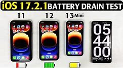 iOS 17.2.1 Battery Life Drain Test - iPhone 11 vs iPhone 12 vs iPhone 13 Mini Battery Test in 2024