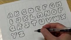 How to draw alphabet in bubble letters | Graffiti letters