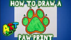 How to Draw a PAW PRINT
