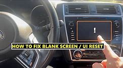Fix Subaru Infotainment Blank Screen and CarPlay Connecting Issues - Reset Procedure