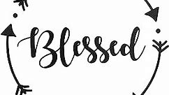 Circle Dot Blessed Decal - Inspirational Bumper Sticker - Family (Black)