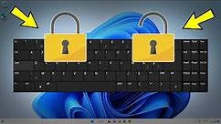 How to Lock & Unlock Keyboard in Windows 11 / 10 / 8 / 7 | Turn On / Off keyboard lock 🔒 / 🔓 ⌨️✅