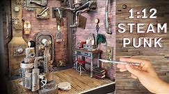 DIY handmade Steampunk factory • 1:12 diorama