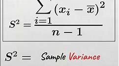 Sample Variance Formula explained #maths #statistics #variance #mathematics #variability