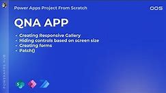 Power Apps Project From Scratch | QNA App 05