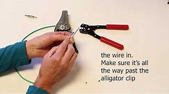 How to properly crimp an alligator clip onto a wire