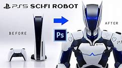 PS5 Sci-Fi Robot - Photobash Concept art Timelapse