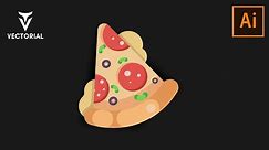 How to draw a Pizza slice in Adobe Illustrator
