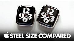 Apple Watch Series 7 Stainless Steel ( 41mm vs 45mm vs 44mm) - Size Comparison on Wrist