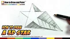 How to Draw a 3D Star Shape - Art for Kids -Draw a Star in One-point Perspective | MAT
