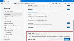 How to Reset Sync in Microsoft Edge and Delete Sync Data
