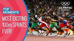 The most exciting 100m races in Olympic history! | Top Moments