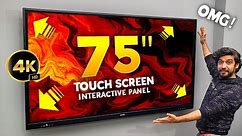 I Bought a HUGE 75-INCH 4K *TOUCH SCREEN* Panel for My STUDIO!⚡️ VUTEC 4K Interactive Panel Review